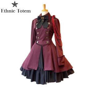 Médiéval Vintage Black Lolita Robes pour robes Mabillement de renaissance gothique Ruffle Classic Halloween Sweet Kawaii Lolita Jacket