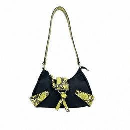 Mediow Bolsos para mujeres Diseñador de lujo Bolso de hombro Ropa PU Patrón de serpiente Color a juego Estilo Hip Hop Entrega rápida n2M3 #