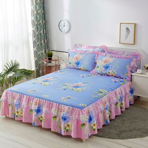 Mediterrane Romantic Bed Rok Prinses Kant Bedspread Matras Stof Cover Laken Big Size (Nee Voeg kussensloop) F0029 210420