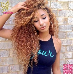 Medium Auburn Brésilien Full Lace Hair Hair Wig Hinky Curlyless Hum Human Hair Lace Pernues AVANT avec couleur de cheveux pour bébé 3053134677003237