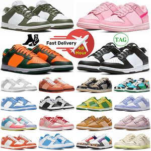 Chaussures de course basses olive moyennes hommes femmes baskets panda triple rose Miami Hurricanes orange homard université bleu UNC gris brouillard Syracuse hommes formateurs sport T1