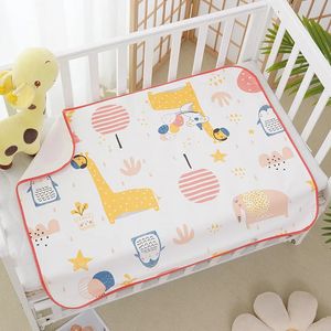 Middelgrote 50x70cm Herbruikbare baby waterdichte matras Bamboe katoenen luier Veranderende vloer Spelmat Wasbaar geboren urinekussen 240111