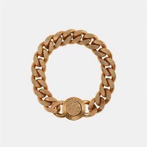 Medusa Big bracelet chaîne dorée en laiton plaqué or 18 carats Marque de luxe pour homme femme bracelets de créateur de haute qualité style classique link234z