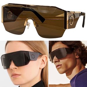 Gafas de sol con máscara de onda grande VE2220 Gafas de sol de diseñador para hombre Gafas de sol con máscara de fibra de acetato para mujer Gafas frescas de moda UV400 Caja original