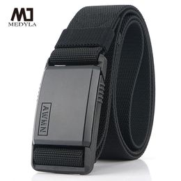 MEDYLA nouvelle ceinture en Nylon avec boucle magnétique en métal ceintures réglables pour hommes ceintures élastiques de Combat militaire de haute qualité résistantes à l'usure