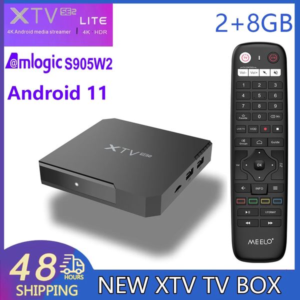 NUEVO Smart TV Box XTV SE2 Lite Xtream Codes Stalker Android 11 Amlogic S905W2 4K Media Player 2GB 8GB