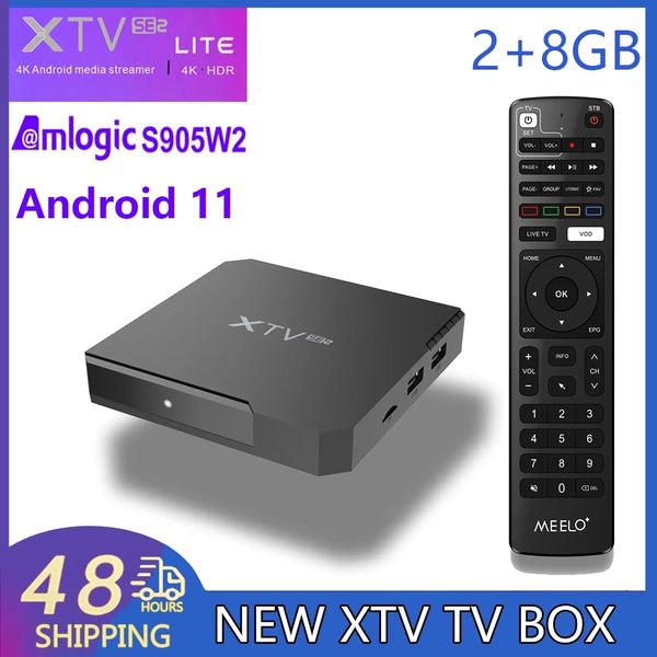 NUEVO Smart TV Box XTV SE2 Lite Xtream Codes Stalker Android 11 Amlogic S905W2 4K Media Player 2GB 8GB