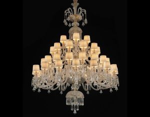 Meerosee grote kristallen kroonluchter verlichting klassieke luxe nieuwe design hanglamp met lampenkap voor woonkamer foyer