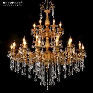 Meerosee traditionele kristallen kroonluchter licht klassieke Franse hanger hangende lamp e12 e14 30 armen woonkamer hotel thuislamp