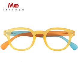 Meeshow Reading Lunes Womens Retro Glass Frame Men Europe Europe Élégant lunettes de marque Gafas 1.75 Lesebrille 1513 240416