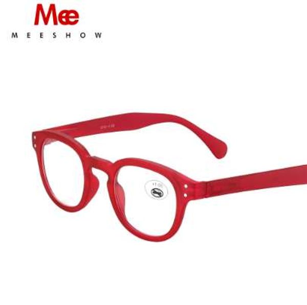 Meeshow à la mode ROUGE Lunettes de Lecture Retro Europe style qualité Hommes femmes lunettes avec flex drop shipping Pochette incluse 1513