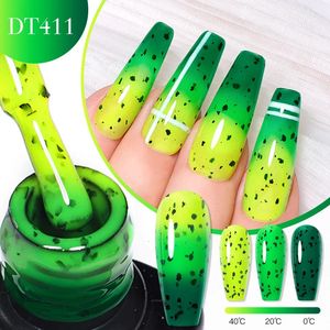Ontmoet over 7 ml groene eierschaal thermische gel nagellak 3 lagen kleur veranderen UV vernis glitter semi permanent nagels kunst 240510