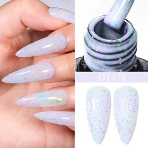 Ontmoet over 7 ml paarse kaas glitter gel nagellak Macaron UV LED Semipermanent Varnish Art 240425