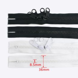 Meetee 1/2/3/4/5/6Mètres 10 # Double Sliders Resin Zipper For Tente Ferm-End Zips Outdoor Long Grande Zippers Vêtements Couture Zip