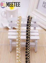 Meetee 15 cm kralen parel wit goud trimslace lintafwerking voor huisdiy kleding naaien bruiloft ambachten decoratie c626809704