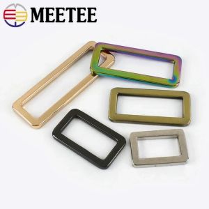 Meetee 5/10/20 stcs Metalen Webbing Assucles Square Bag Backpack Riem Buckle Dog Collar Clasps Diy Hardware Accessoires