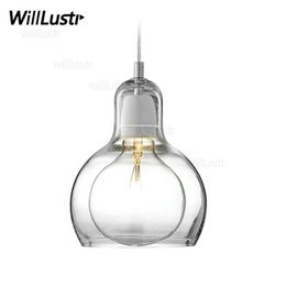 Mega Bulb SR2 hanglamp hanglamp modern en traditie helder rook amberkleurig glas verlichting el restaurant eetkamer li212L