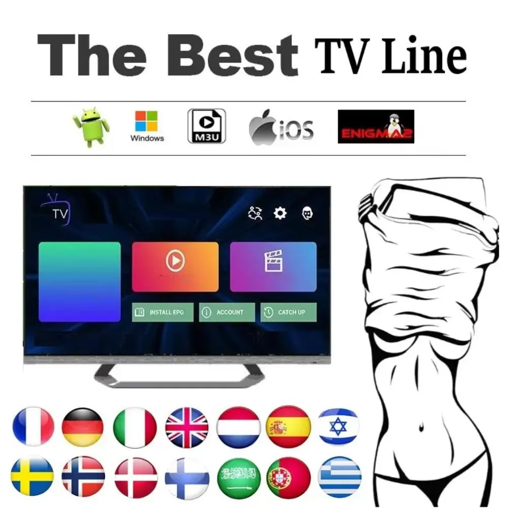 Mega Ott IP Smart TV M3U XXX List French for Android Box Smarter Free Proof Latins Hiszpania Północna Ameryka Północna Hindi Hiszpański Szwedzki Kanał Afryki