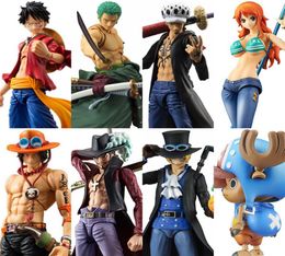 Megahouse Variable Action Heroes One Piece Luffy Ace Zoro Sabo Law Nami Dracule Mihawk PVC Acción Figura Collectible Model Toy T201926006
