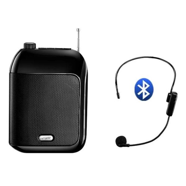 Mégaphone Bluetooth UHF Wireless Voice Amplificateur Megaphone Mini haut haut-parleur audio avec haut-parleur ultralais rechargeable microphone