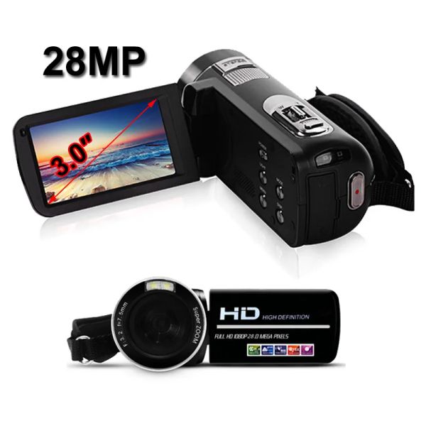 Caméra numérique mégaphone 3,0 pouces Écran rotatif HD Video DVR Recorder Liion Batter