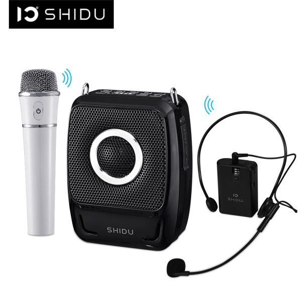 MEGAPHONE SHIDU 25W Amplificateur de voix portable Amplificateur Audio étanche Mini haut haut-parleur USB Lautprecher avec microphone sans fil UHF pour les enseignants S92