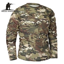 Mege merk kleding herfst lente mannen lange mouw tactische camouflage t -shirt camisa masculina snel droog militair leger shirt 220815