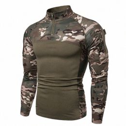 Mege Camoue Vêtements militaires tactiques Chemise de combat Assault Multicam ACU lg manches Armée T-shirt serré Armée USMC Costume R0nb #
