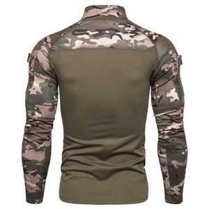 Mege Camouflage Tactique Vêtements militaires Chemise de combat Assault Multicam ACU Manches longues Armée T-shirt serré Armée USMC Costume 201203