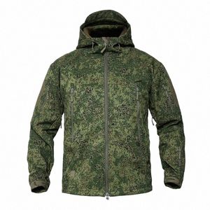 Mege Mannen Militaire Camoue Fleece Tactische Jas Mannen Waterdichte Softshell Windjack Winter Leger Kapmantel Jacht Kleding a1hA #