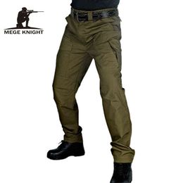 Mege Pantalon Cargo Tactique Jambe Large Pantalon de Travail Durable pour Hommes US Army Camouflage Militaire Combat Paintball Airsoft Sportswear H1223