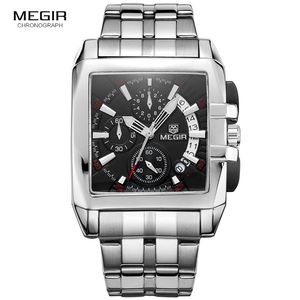 Megir Business Men's Quartz horloges Modemerk Chronograph Polshorloge voor man uur voor man met kalender 210804