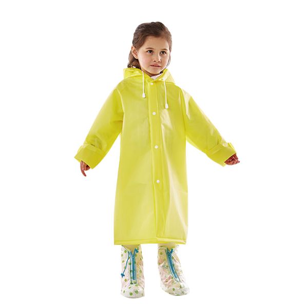 Mehonestly 1pc impermeable eva para niños largas impermeables para niños mochila para estudiantes cubierta de lluvia poncho con bolso