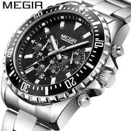 Mei Gainer Megir Relojes multifunción Moda para hombres Deportes Calendario de negocios Reloj luminoso Reloj de cuarzo 2064227q