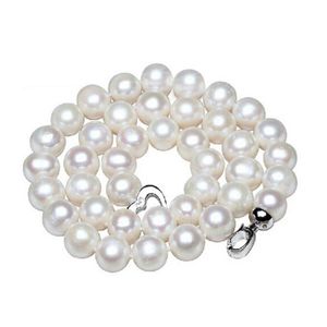 MeiBaPJ 10-11mm grand collier de perles naturelles perles collier blanc offre spéciale Super cadeau de mère bijoux de mariage XL-063 Q0531