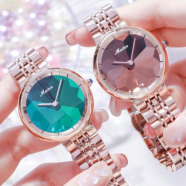 MEIBIN elegante mujer marca de lujo reloj de pulsera femenino Japón Movt 30M impermeable oro caro analógico reloj de cuarzo Ginebra