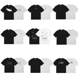 Meichao MM6 Alphabet inversé chiffres mal organisés imprimé col rond manches courtes T-shirt hommes et femmes Couple Style88