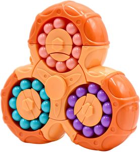 MEIEST Spinner Cube Spinner 2 en 1 Perles Amusantes Jouet Éducatif Éducatif Soulagement du Stress Fidget Main Jouet Sensoriel Idéal Fête Fournitures Anti-Anxiété Bureau Jouet xm