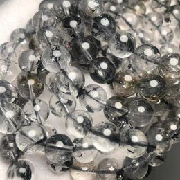 Meihan naturel Herkimer diamant Himalaya énergie Quartz 914mm lisse ronde perles en vrac pour la fabrication de bijoux bricolage 240123