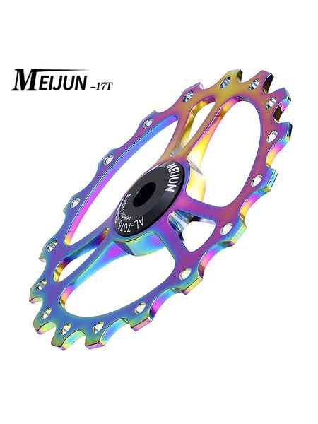 Meijun 17T 18T MTB Bicycle arrière Derilleur Jockey roue en céramique Poulley AL7075 CNC Road Bike Guide Roller Idler 4 5 6 mm