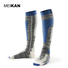 Meikan 1 paire Sport Ski Wool épaissir les chaussettes de snowboard d'hiver
