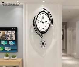 Meisd Nordic Wall Clock Pendulum moderne Hangin Clocks Horaire Mur Grand Home Quartz Moute Watch Creative Live Room Horloge 2103102074583
