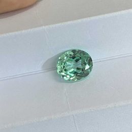 Meisidian 10x12mm 5A Kwaliteit 6 Carat Lab Corundum Vivied Green Sapphire Losse Gemstone H1015