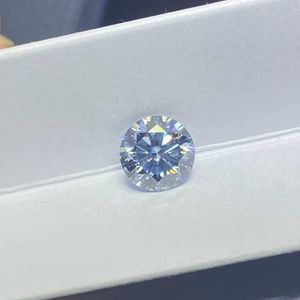 Meisidian plus récent laboratoire créé diamant VVS1 2 carats 8mm bleu saphir Moissanite pierre prix H1015