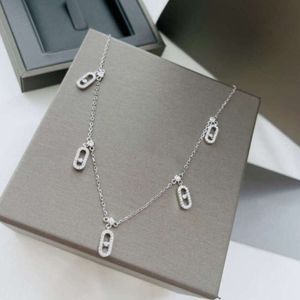 Meiss ontwerper Messikas ketting voor vrouw Moissanite Chain SisterMessis Licht Luxe Volledige diamant vijf diamanten schuiftijd Running ketting vrouwelijk internet 24