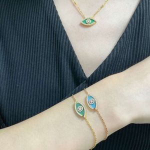 Meiss Sieraden Ontwerper voor Vrouwen Messikas Sieraden Luxe Armband Hart Oog Natuurlijk Malachiet Ketting Beroemdheid Mode Veelzijdige Diamanten Kraagketting skmei