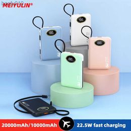 MEIYULIN 20000 mAh Powerbank mit großer Kapazität, 22,5 W, schnelles Laden, externer Ersatzakku, integriertes USB-C-Kabel für iPhone 14 Xiaomi L230619