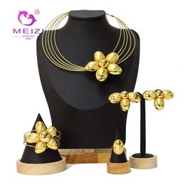 Meizi -sieraden verkopen hoogwaardige Dubai Gold Pulce ketting voor uniek ontwerp aangepaste set vrouwen bruiloft decoratie 240402