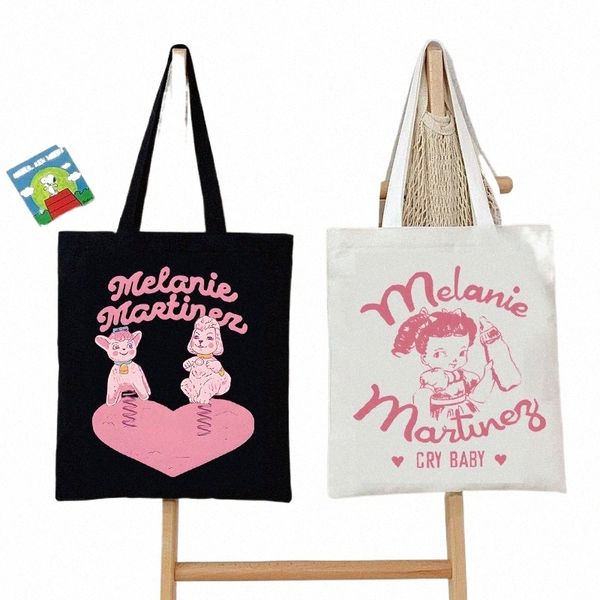 Melanie Martinez Women Canvas Bag Bag Vintage Y2K Estégica Bolso de hombro Cantante Música Bag Bag Melanie Martinez 23ia#