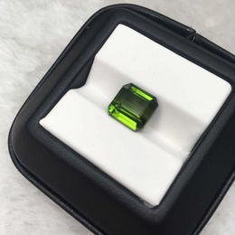 Mele hoge kwaliteit natuurlijke groene toermalijn voor sieraden maken, 10.4mmx10.4mmx6mm 7.7ct vierkante gesneden losse edelsteen diy hoofdsteen H1015